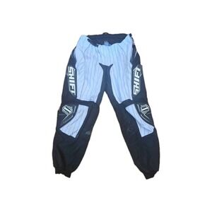 SHIFT Assault Motocross Riding Pants Men's Size 36 Black White Pinstripe MX Dirt